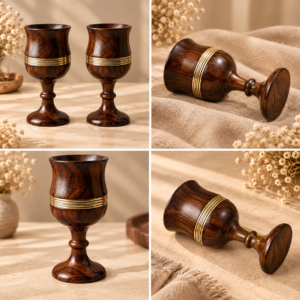 Goblet with brass